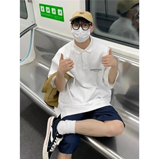 短袖男款polo衫痞帅高级感polo领重磅t恤夏季男装TX239，男装T恤，星座208-5