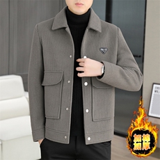 秋冬加棉加厚夹克男休闲百搭翻领短款毛呢N7922-P145，男装夹克，星座310B-3