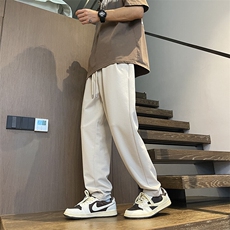 2025春季新款垂感休闲裤男宽松直筒小西裤九分裤纯色百搭K226P55，男装休闲裤，电商B278