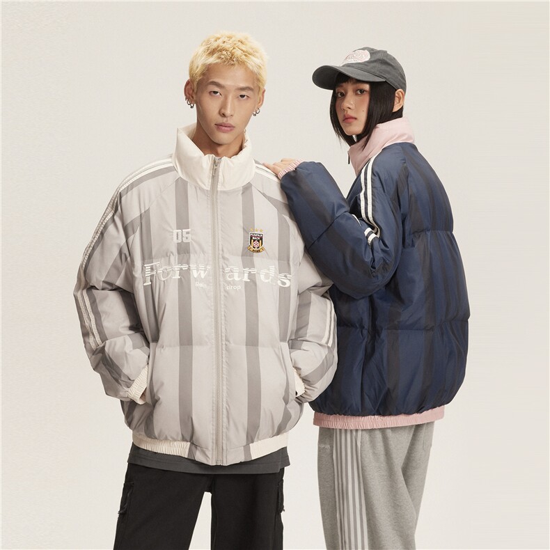 运动休闲双杠棉服--5677模特图228,男装棉衣,电商S012（CATTEE）