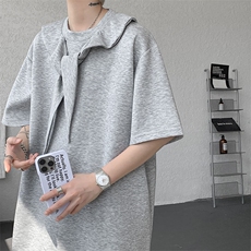 T10122-特批35控68高品质宽松设计感夏季百搭痞帅大码T恤短袖，男装T恤，电商A059
