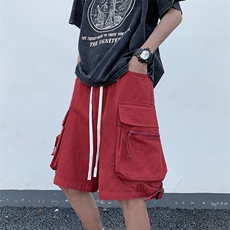 高街大口袋工装短裤男宽松痞帅机能五分裤夏季休闲中裤E1122-p38，男装牛仔裤，星座1008-2