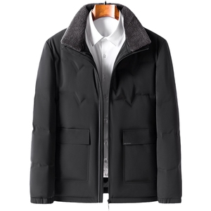 爸爸冬装外套男新款加厚保暖羽绒服中老年人宽松男装Q72166-P285图片