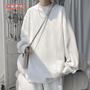 冬款时尚潮牌纯色圆领内搭打底衫保暖双面德绒长袖T恤T21658-P38图片