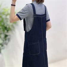 夏季新款两件套牛仔背带连衣裙，女装连衣裙，唯她