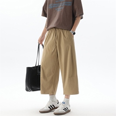 8XL-M七分裤男款夏季冰丝薄款休闲裤子宽松大码7分短裤QK27001P40，男装休闲裤，电商B312