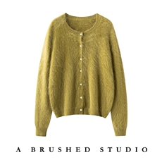 2025年秋季圆领珍珠扣开衫，女装羊绒衫，万品羊绒