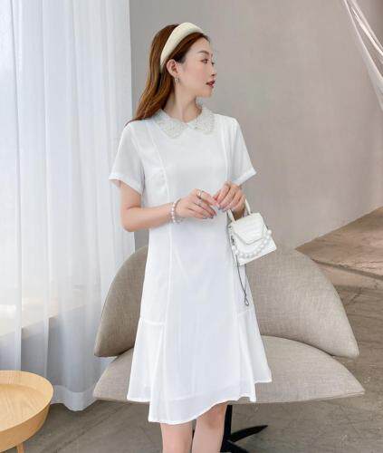 新款甜美气质钉珠蝴蝶结修身连衣裙，女装连衣裙，炅缇恩