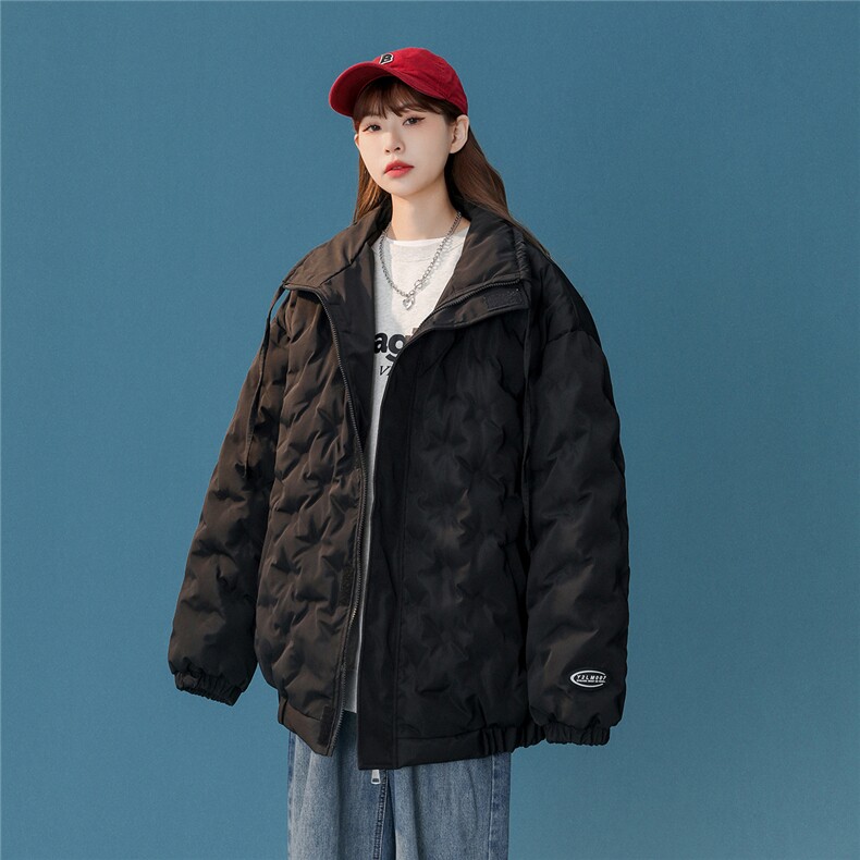 1定制面料中性风棉衣大码M-5XL半高领棉衣男外套女8707P125控168,男装棉衣,星座226-2