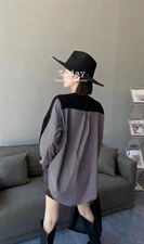 冰丝拼接衬衫，女装衬衫，依多坊