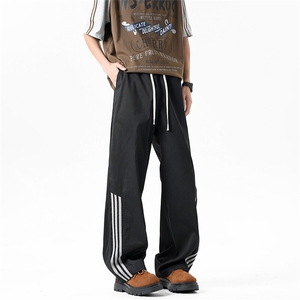 休闲裤男夏季新款港风宽松扎染工装阔腿长裤CK8203-P45图片