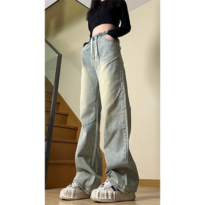 春季新款港风美式高街抖音品质休闲牛仔裤潮 XZ213-NZ335-P60控78图片