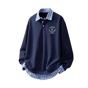 假两件大码M-5XL卫衣表面棉底部聚酯纤维78074P59控88,男装卫衣,星座227-7