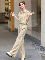 夏季穿搭时尚套装女2025夏装新款洋气减龄显瘦休闲百搭两件套潮，女装套装/套裙，梦依杭
