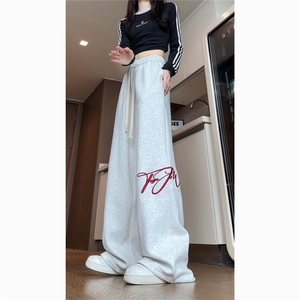 现货！秋冬休闲裤刺绣卫裤宽松潮流拖地长裤 K209-p45特控78图片