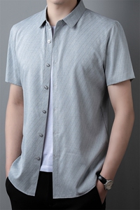 ZG1385男式2023年夏季新款衬衫男短袖商务时尚休闲衬衣男装P55图片