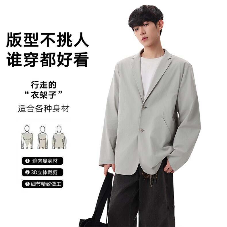 春季新款商务风西装外套男休闲西服男士西服X02629-P83,男装西服套装,星座308B-2