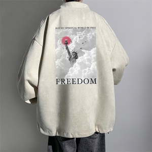 麂皮绒夹克男大码立领褂子外套JK85326-P68 加绒款-P78图片