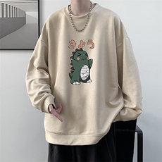 麂皮绒卫衣男大码重磅长袖t恤男JW81037-P35，男装卫衣，电商A040