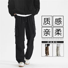 加绒新款美式工装裤秋冬款直筒休闲长裤K211-特批-38加绒特批48，男装休闲裤，星座718-1