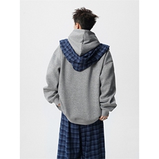 小众两连帽撞色大码卫衣套装T797特P65K797特P42TZ797特P107，男装休闲套装，电商A059