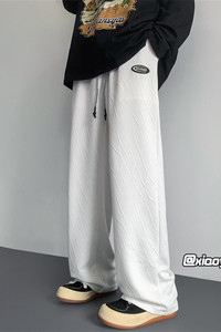 XZ616 早秋季新款提花面料设计感贴标休闲裤 TY919 特P30控58图片
