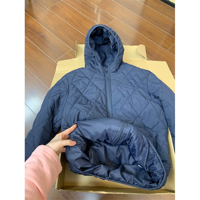 高品棉衣秋冬连帽菱形格环缝工艺轻薄棉服男女A1045-P85,男装棉衣,星座1505