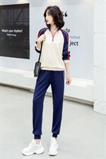 休闲运动套装2021春季时尚气质百搭简约两件套，女装运动套装，一安秀
