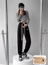 加绒卫裤，女装休闲裤，盈佳