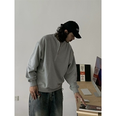 网图重磅美式复古水洗宽松短款套头半拉链卫衣男外套潮特P39，女装短外套，电商C306-1
