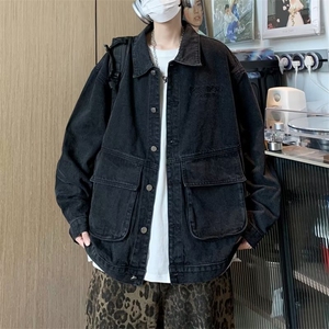 牛仔外套男韩版潮流痞帅衣服炸街工装夹克春秋原宿风外衣 JB801图片