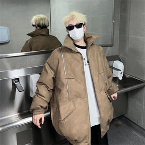 皮棉服冬季宽松港风棉衣立领冬装棉袄外套男MY2415-特100控168图片