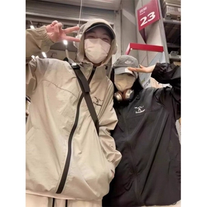 夏季纯色连帽百搭防晒服外套男轻薄款刺绣宽松休闲防晒衣  FS01图片