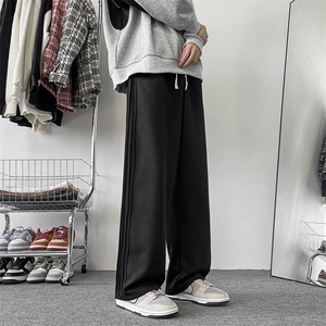 217-2-K2399春秋310克重磅60%华棉直筒卫裤男宽松大码休闲裤图片