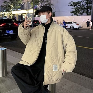 冬季菱格棒球领棉衣外套男女休闲宽松加厚保暖情侣棉服MY362-P79图片