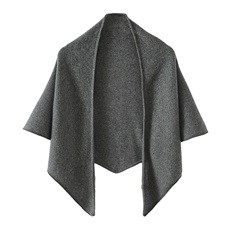 2025年秋季新款大三角针织羊绒披肩时尚休闲通勤百搭，披肩，博友羊绒