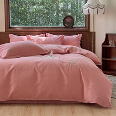 新款全棉纯棉生态磨毛绣花四件套，床品套件，一起卖家纺