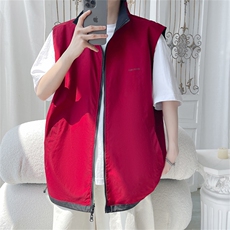 MJ156/P55夏季满天星马甲两面穿休闲男情侣百搭两面服背心外套，男装背心/马甲，电商基地A050