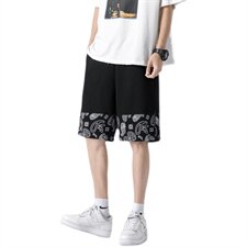 2025夏季短裤男潮流腰果花短裤男五分裤A210-K8515-P25控39，男装牛仔裤，星座210-3