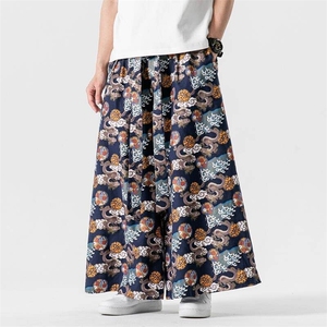 夏季 大码风直筒阔腿长裤潮新中式裙裤男女汉服超宽 K252/P70图片