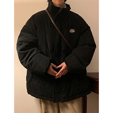 灯芯绒棉袄厚外套港风日系棉衣纯色棉服大码1016-1W62P118K158，男装棉衣，星座1016-1（原电商B408-1）