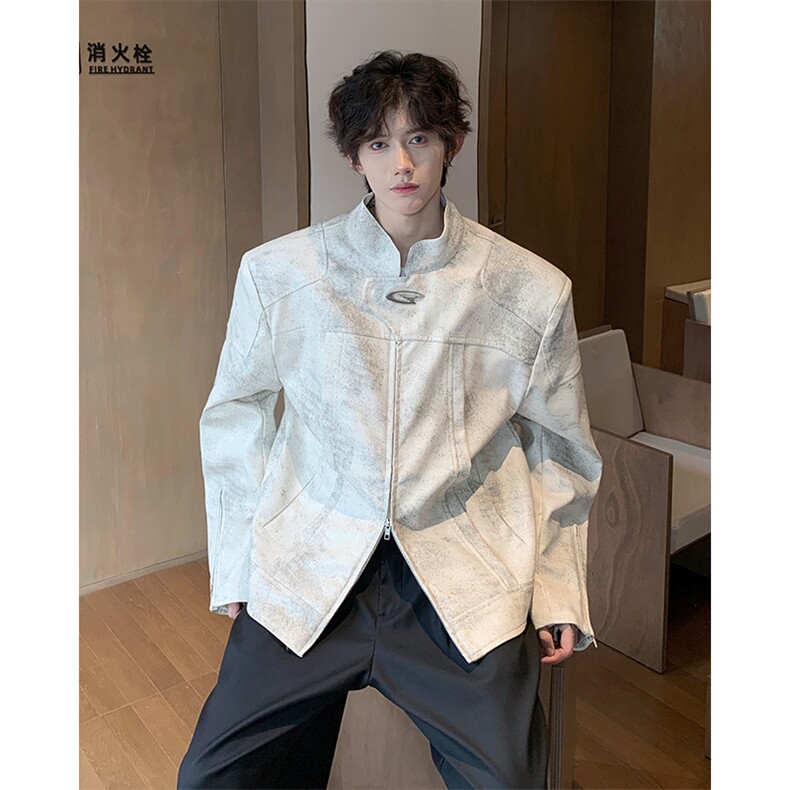 1303B-JK5508-P98138垫肩飞行服夹克小众结构设计外套,男装夹克,星座1303B