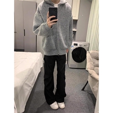 双拉链针织开衫美式复古cleanfit毛衣外套男秋冬毛线衣MY41，男装针织衫/毛衣，星座1116A（原606A-3）