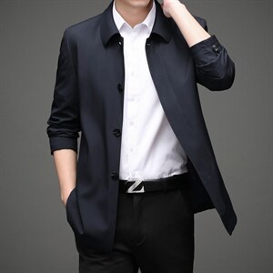 BH2126钱塘2020-2中老年男士翻领商务休闲夹克中长款主推外套P120图片