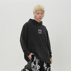 水洗炒色卫衣男2025新款美式潮牌连帽卫衣外套1015-WY370-P95，女装短外套，四季星座1015