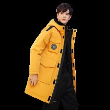 2021羽绒服男中长款连帽工装长款外套白鸭绒B247MY020P200，男装羽绒服，电商B247