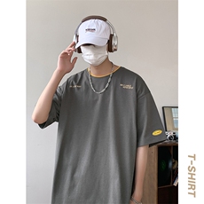 短袖t恤男士圆领港风潮流体桖夏季印花百搭t恤TC3031-P25控49，男装T恤，星座717