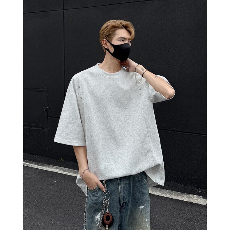 夏季美式宽松高街设计感短袖T恤潮XZ808B-WH062-P50图片