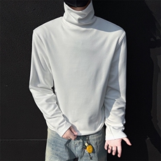 复古百搭长袖T恤男士春季潮牌休闲情侣高领卫衣男WY873-P28，男装T恤，星座210-1