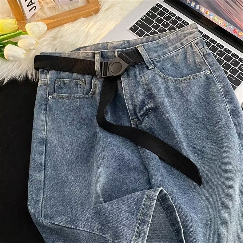 复古牛仔短裤男女潮流ins街头宽松百搭阔腿情侣五分裤DN934-P38,男装牛仔裤,星座1008